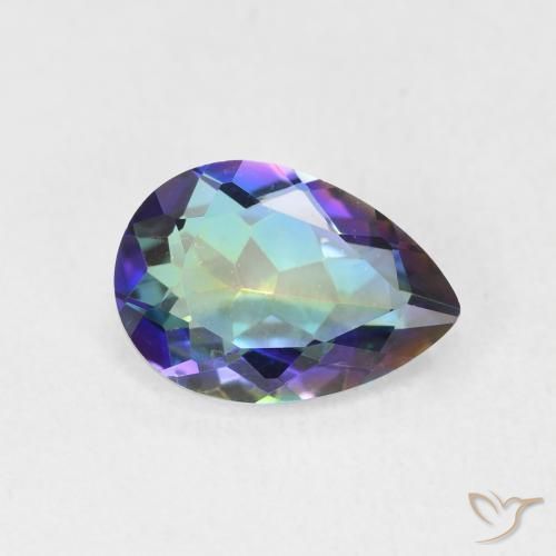 1.78ct Натуральный Многоцветный Мистический кварц, Форма груши, VVS-VS