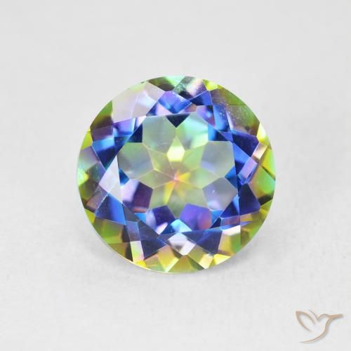 3.58ct Натуральный Многоцветный Мистический кварц, Круглый, VVS-VS
