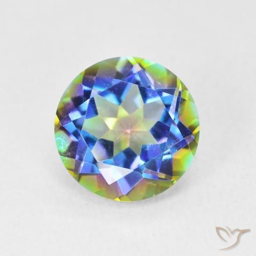 3.56ct Натуральный Многоцветный Мистический кварц, Круглый, VVS-VS