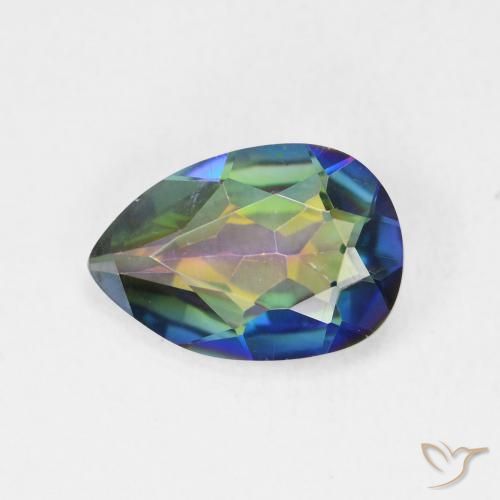 2.30ct Натуральный Многоцветный Мистический кварц, Форма груши, VVS-VS