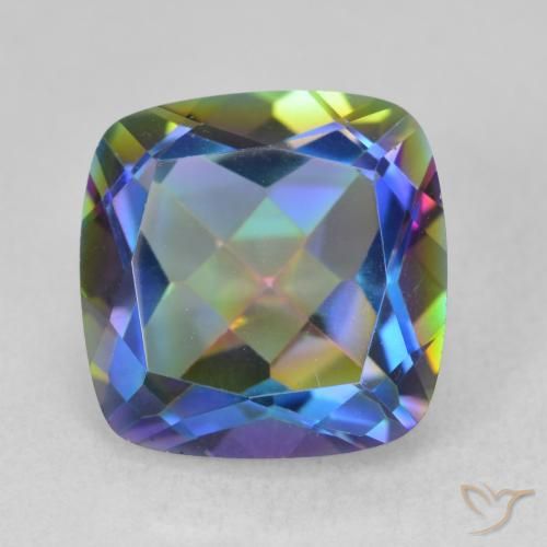 6.70ct Натуральный Многоцветный Мистический кварц, Подушка, Чистота VVS