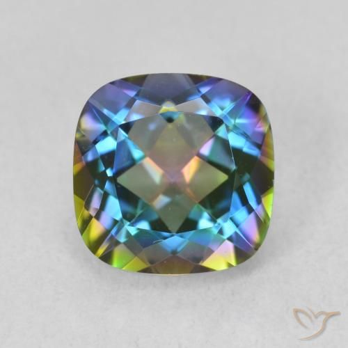 2.05ct Натуральный Многоцветный Мистический кварц, Подушка, Чистота VVS