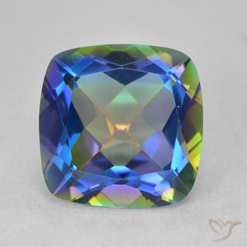 6.70ct Натуральный Многоцветный Мистический кварц, Подушка, Чистота VVS