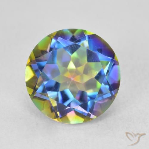 3.62ct Натуральный Многоцветный Мистический кварц, Круглый, Чистота VVS