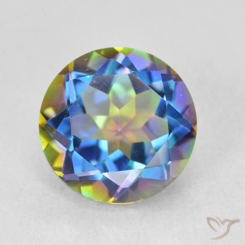 3.65ct Натуральный Многоцветный Мистический кварц, Круглый, Чистота VVS