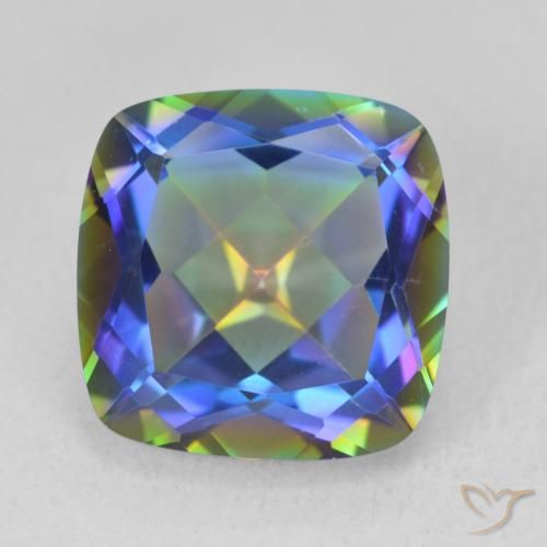 6.73ct Натуральный Многоцветный Мистический кварц, Подушка, Чистота VVS
