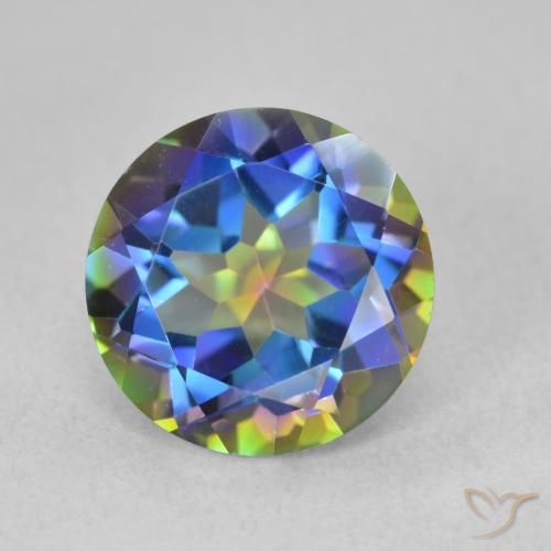 3.40ct Натуральный Многоцветный Мистический кварц, Круглый, Чистота VVS