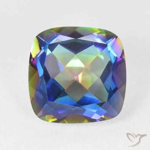 6.91ct Натуральный Многоцветный Мистический кварц, Подушка, Чистота VVS