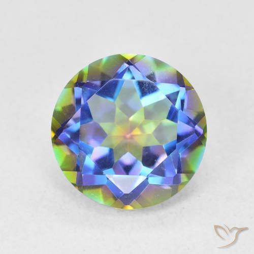 3.57ct Натуральный Многоцветный Мистический кварц, Круглый, Чистота VVS