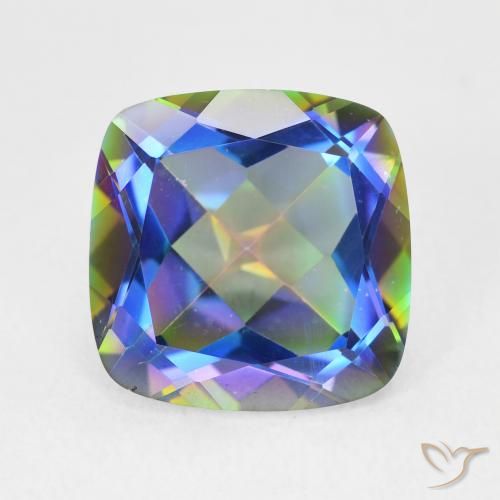 6.85ct Натуральный Многоцветный Мистический кварц, Подушка, Чистота VVS