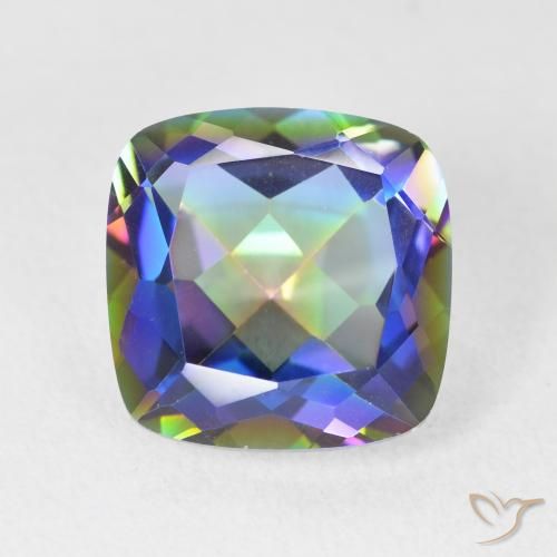 6.64ct Натуральный Многоцветный Мистический кварц, Подушка, Чистота VVS