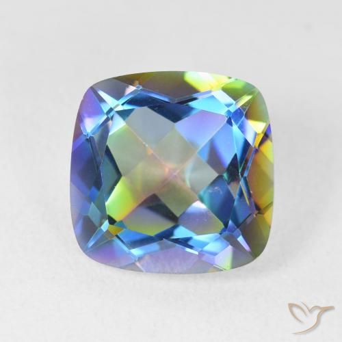6.98ct Натуральный Многоцветный Мистический кварц, Подушка, Чистота VVS