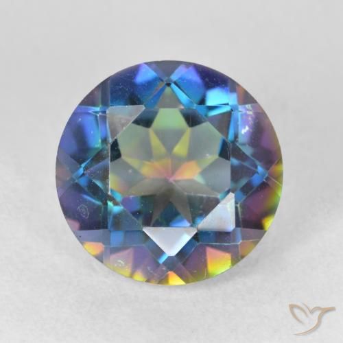 3.33ct Натуральный Многоцветный Мистический кварц, Круглый, VVS-VS