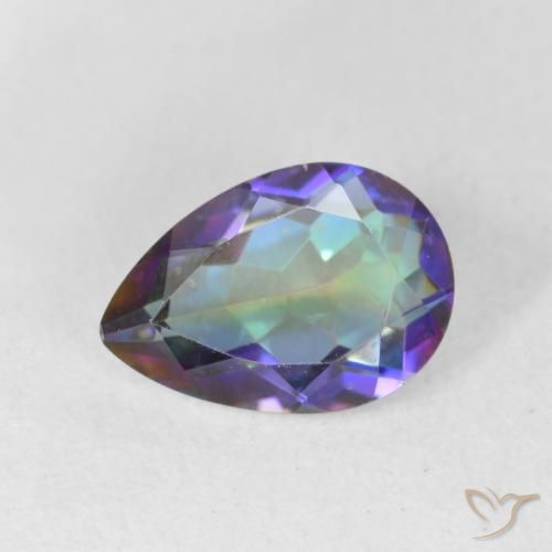 1.78ct Натуральный Многоцветный Мистический кварц, Форма груши, Чистота VS