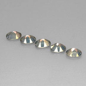  карата, натуральный Синий / Голубой Мистический топаз, Огранка Овал, VVS-VS