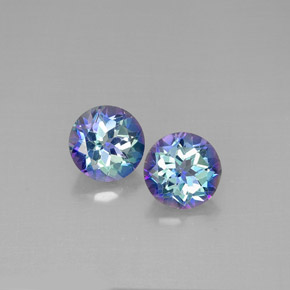  карата, натуральный Радужный верх Мистический топаз, Огранка Круг, VVS-VS