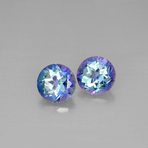  карата, натуральный Радужный верх Мистический топаз, Огранка Круг, VVS-VS