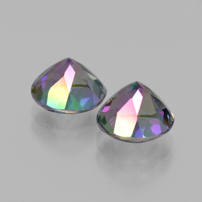 Натуральный Радуга Мистический топаз  карата Огранка Круг, VVS-VS