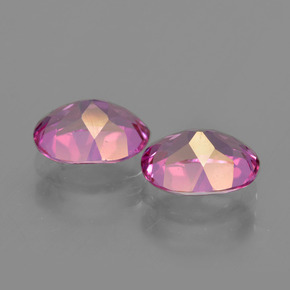  карата, натуральный Пурпурно-розовый Мистический топаз, Огранка Овал, Чистота VS