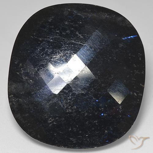 40.32ct Натуральный Черный с голубым блеском Нуумит, Подушка, Непрозрачный