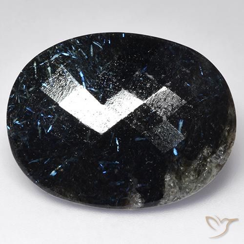 38.94ct Натуральный Черный Нуумит, Овал, Непрозрачный