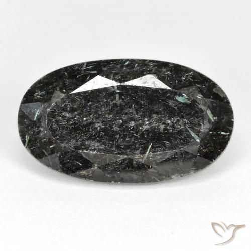 19.24ct Натуральный Черный Нуумит, Овал, Непрозрачный