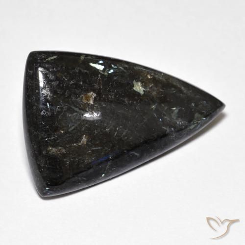 11.28ct Натуральный Черный Нуумит, Триллион, Непрозрачный