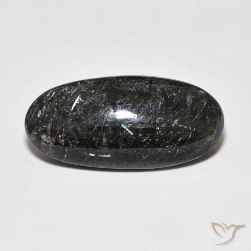 7.87ct Натуральный Черный с голубым блеском Нуумит, Овал, Непрозрачный