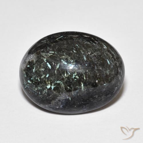 13.71ct Натуральный Черный с голубым блеском Нуумит, Овал, Непрозрачный