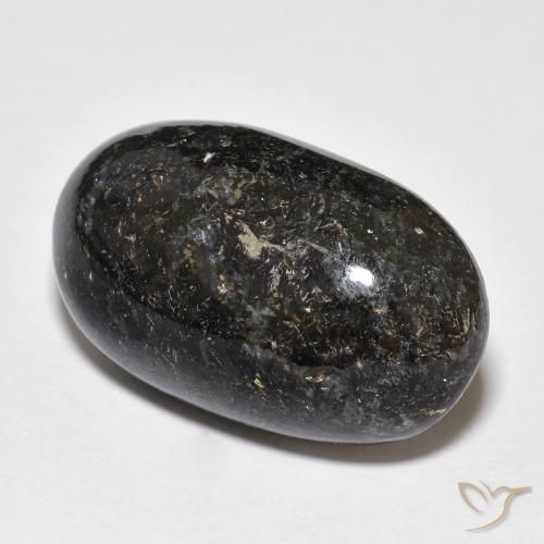 23.04ct Натуральный Черный с голубым блеском Нуумит, Овал, Непрозрачный