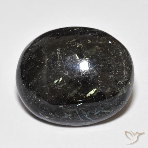 23.53ct Натуральный Черный с голубым блеском Нуумит, Овал, Непрозрачный
