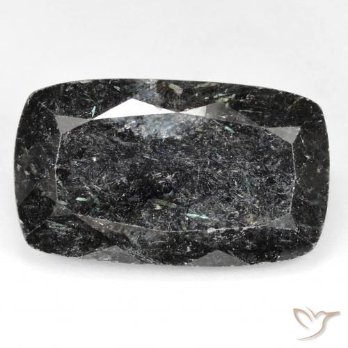 29.18ct Натуральный Черный с голубым блеском Нуумит, Подушка, Непрозрачный