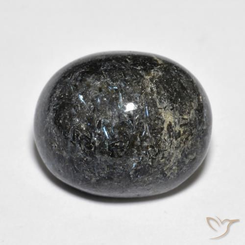14.55ct Натуральный Черный с голубым блеском Нуумит, Овал, Непрозрачный