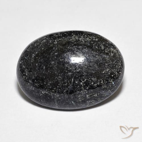 11.12ct Натуральный Черный с голубым блеском Нуумит, Овал, Непрозрачный