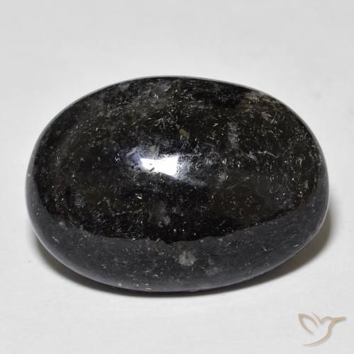 20.25ct Натуральный Черный с голубым блеском Нуумит, Овал, Непрозрачный