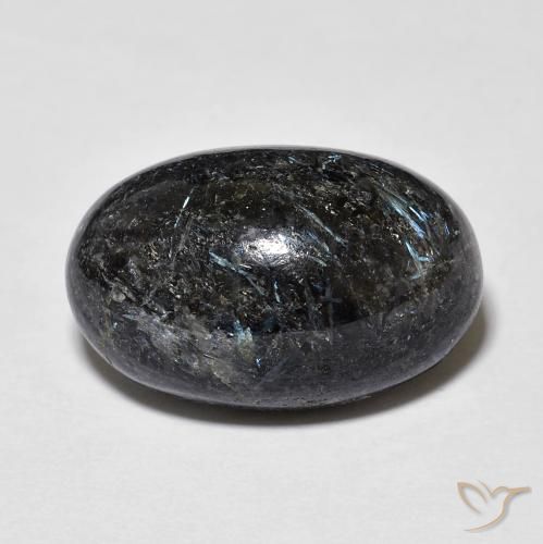 13.23ct Натуральный Черный с голубым блеском Нуумит, Овал, Непрозрачный
