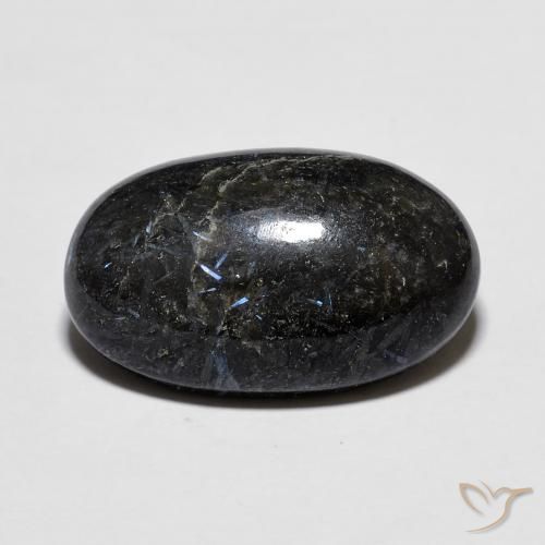 9.75ct Натуральный Черный с голубым блеском Нуумит, Овал, Непрозрачный