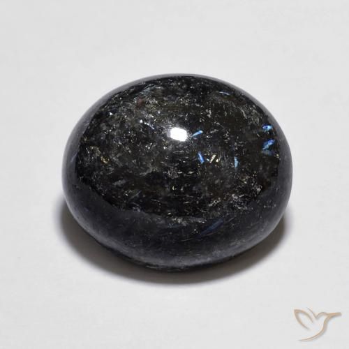 6.95ct Натуральный Черный с голубым блеском Нуумит, Овал, Непрозрачный