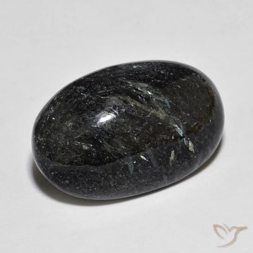 13.93ct Натуральный Черный с голубым блеском Нуумит, Овал, Непрозрачный