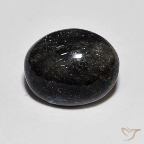 8.00ct Натуральный Черный с голубым блеском Нуумит, Овал, Непрозрачный