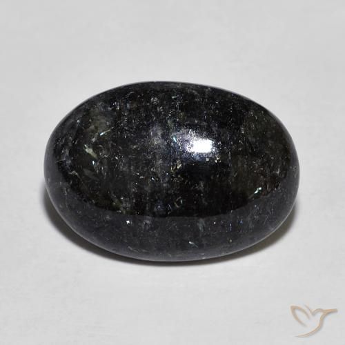 9.38ct Натуральный Черный с голубым блеском Нуумит, Овал, Непрозрачный