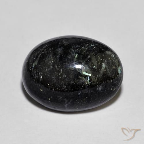 8.46ct Натуральный Черный с голубым блеском Нуумит, Овал, Непрозрачный