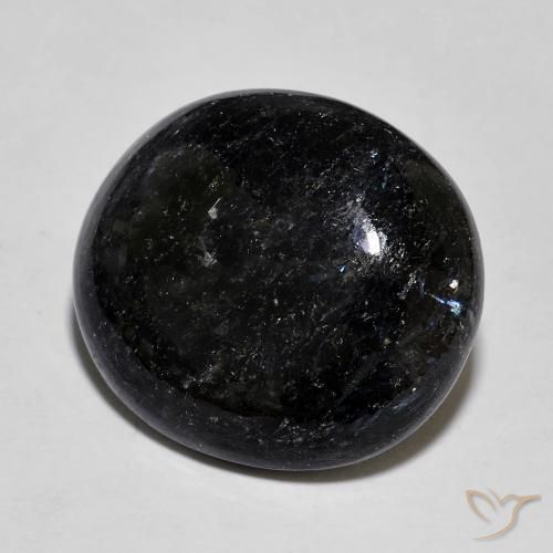 14.33ct Натуральный Черный с голубым блеском Нуумит, Овал, Непрозрачный