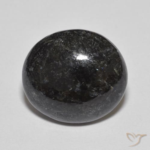 6.70ct Натуральный Черный с голубым блеском Нуумит, Овал, Непрозрачный, Photo A