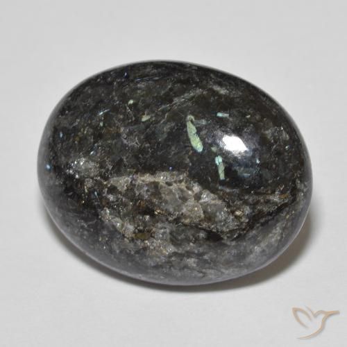 13.73ct Натуральный Черный с голубым блеском Нуумит, Овал, Непрозрачный
