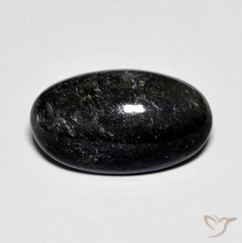 6.63ct Натуральный Черный с голубым блеском Нуумит, Овал, Непрозрачный
