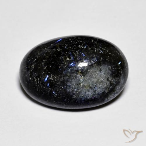11.12ct Натуральный Черный с голубым блеском Нуумит, Овал, Непрозрачный