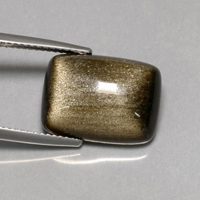 7.58 карата, натуральный Золотой отлив Обсидиан, Подушка Крой, Непрозрачный