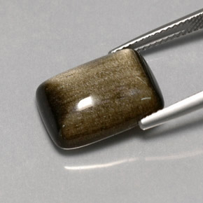 7.58 карата, натуральный Золотой отлив Обсидиан, Подушка Крой, Непрозрачный