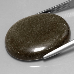 30.57 карата, натуральный Золотой отлив Обсидиан, Огранка Овал, Непрозрачный